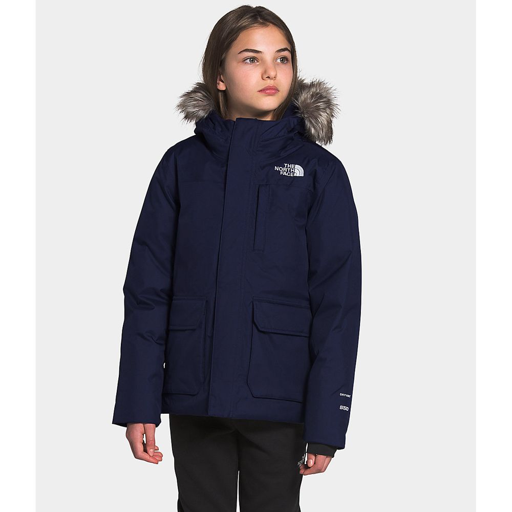 The North Face Parka Girls Australia - The North Face Greenland Navy (UOI-742891)